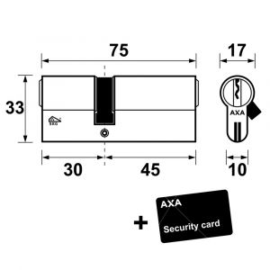 AXA dubbele veiligheidscilinder Xtreme Security verlengd 30-45 7261-03-08