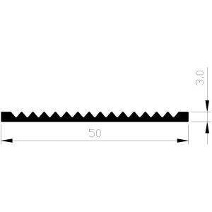 AluArt slijtstrip S1b 40x3 mm geboord en gesoevereind L 5000 mm aluminium brute AL043220