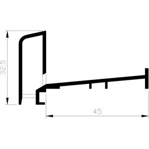 AluArt dorpelprofiel S6 L 3000 mm per 2 stuks aluminium brute AL040490