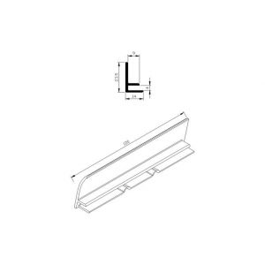 AluArt waterslagprofiel stel kopschotjes links en rechts profiel 120 mm aluminium brute AL067120