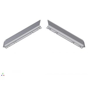 AluArt waterslagprofiel stel kopschotjes links en rechts profiel 160 mm aluminium brute AL067160