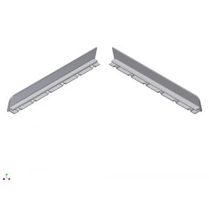 AluArt waterslagprofiel stel kopschotjes links en rechts profiel 180 mm aluminium brute AL067180