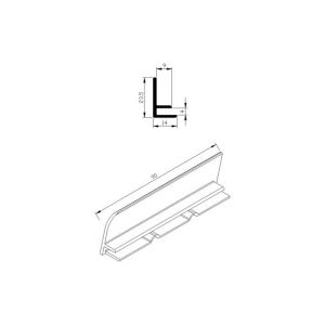 AluArt waterslagprofiel stel kopschotjes links en rechts profiel 90 mm aluminium brute AL067611