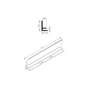 AluArt waterslagprofiel stel kopschotjes links en rechts profiel 110 mm aluminium brute AL067612