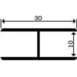 AluArt H-profiel 10 mm L 2000 mm set 6 stuks 8713329112324 aluminium brute AL222181