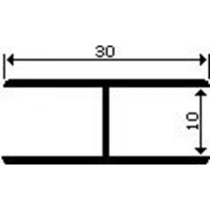 AluArt H-profiel 10 mm L 6000 mm aluminium brute AL076181