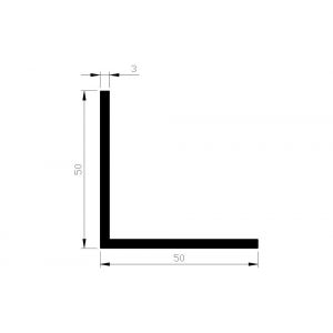 AluArt hoekprofiel 50x50x3 mm L 5000 mm aluminium onbewerkt AL093153