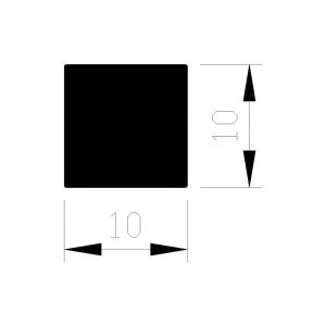 AluArt vierkant staf 15x15 mm L 6000 mm aluminium brute AL096802