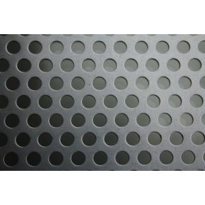 AluArt plaat 2000x1000x1 mm rondperforatie 5 mm steek 8 mm aluminium brute AL122503