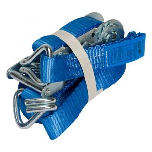 Konvox spanband 25 mm ratel 909 haak 1002 5 m LC 750 daN blauw