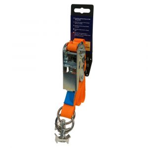 Konvox Smartlok Systeem spanband 25 mm ratel 906 fitting 5018 LC 400 daN 1 m oranje LAZE1001-0667