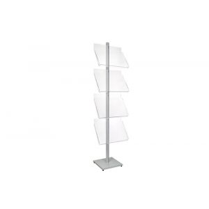 Nedco Display folderrek vloerdisplay met 4 folderhouders A3 landscape 24501390