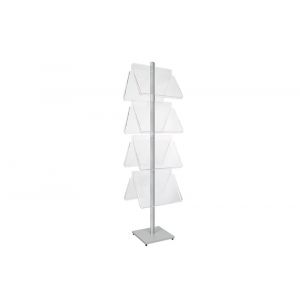 Nedco Display folderrek vloerdisplay met 8 folderhouders A3 landscape 24501590