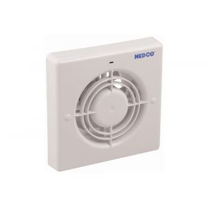 Nedco ventilator axiaal badkamer-toiletventilator CR 120 VT ABS kunststof wit 61802400