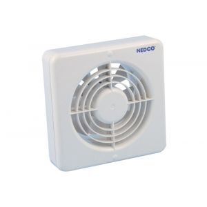 Nedco ventilator axiaal badkamer-keukenventilator CR 150 VT ABS kunststof wit 61803400