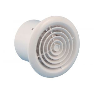 Eurovent ventilator axiaal badkamer-toiletventilator PF 125 ABS kunststof wit 61908000