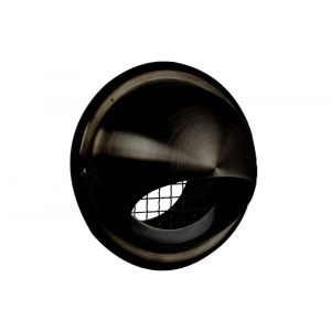 Nedco ventilatie bolrooster diameter 125 mm met grof gaas zwart 62601101