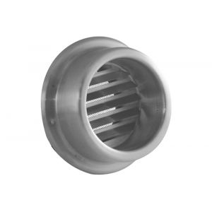 Nedco ventilatie buitenrooster kraag model diameter 125 mm RVS 62604311