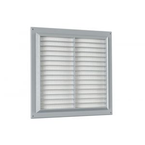 Nedco ventilatie schoepenrooster 250x250 mm PS kunststof grijs 63002205