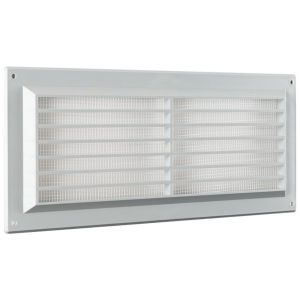 Nedco ventilatie schoepenrooster 130x300 mm PS kunststof grijs 63002405