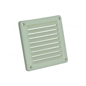 Nedco ventilatie vierkant schoepenrooster 100x100 mm PP kunststof pergamon 63002603