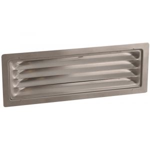 Nedco ventilatie schoepenrooster 204x60 mm RVS 63202011