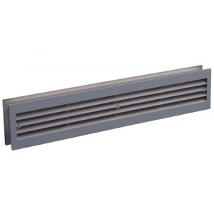 Nedco deurventilatierooster 455x90 mm PS kunststof aluminium 64100227S