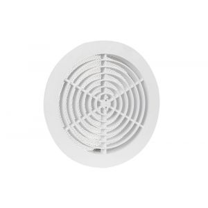 Nedco ventilatierooster diameter 160 mm wit met klemmen met gaas 64801200