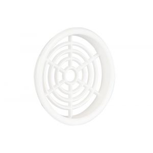Nedco ventilatierooster diameter 60 mm met kraag PS kunststof wit 64801600