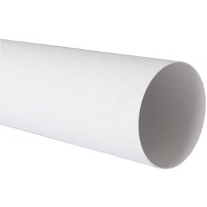 Nedco ventilatiebuis rond kunststof buisstuk diameter 125 mm kunststof wit 1000 mm 66001900S
