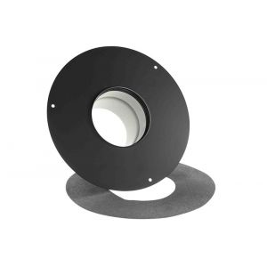 Nedco rookgasafvoer palletkachel diameter 80 mm afdekplaat met manchet zwart 68761601