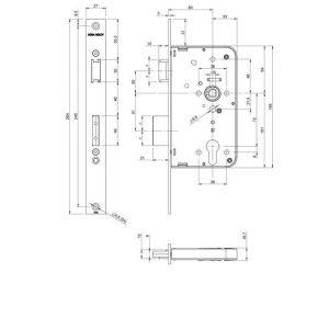 Lips deurslot PC-uitsparing ter vervanging van type 1232 1232V240017T2760 7266553