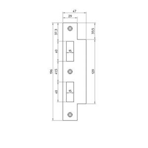 Nemef sluitplaat P 649/39/T bulk per 10 9064990000