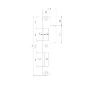 Nemef sluitplaat P 646/12/U DR draairichting 1+3 bulk per 10 9064990091