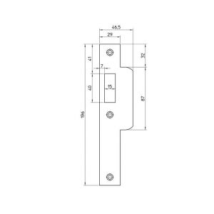 Nemef sluitplaat P 649/47/T DR draairichting 2+4 bulk per 10 9064990452