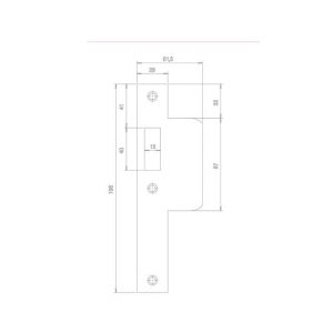 Nemef sluitplaat verlengde lip VP 649/47/T DR draairichting 1+3 bulk per 10 9064990461