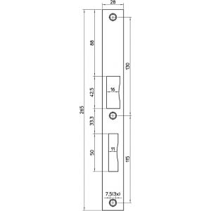 Nemef sluitplaat universeel US 666/17/T bulk per 10 9066990170