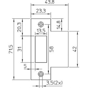 Nemef sluitplaat P 1255/17/T bulk per 10 9125590270