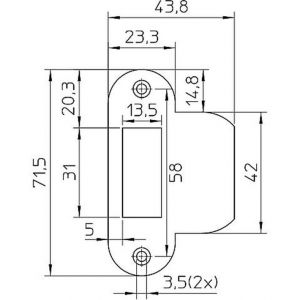 Nemef sluitplaat P 1255/17/U bulk per 10 9125590550