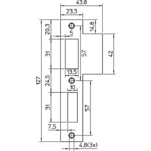 Nemef sluitplaat P 1266/17/T bulk per 10 9126690270