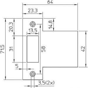 Nemef sluitplaat verlengde lip VP 1255/12 bulk per 10 9135590120