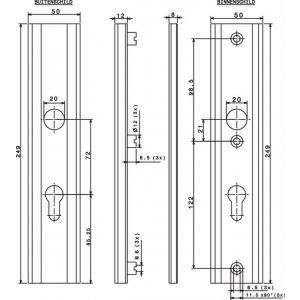 Nemef veiligheidslangschild G1 3340/02 PC 72/PC 72 KG-KG 9334002060