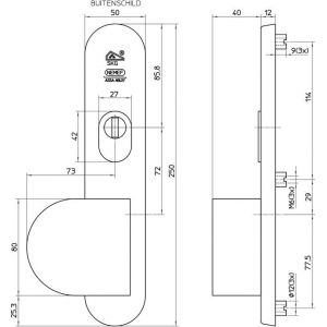 Nemef veiligheidsbeslag F1 Comfort greep-kruk AK 3569-72 mm rechts antikerntrek 9356900701