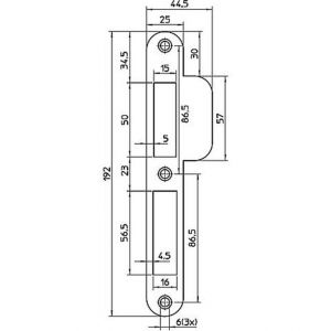 Nemef sluitplaat P 4000/17/U DR draairichting 2+4 bulk per 10 9400090177