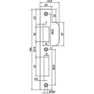 Nemef sluitplaat P 4139/17/T DR draairichting 2+4 bulk per 10 9413990172