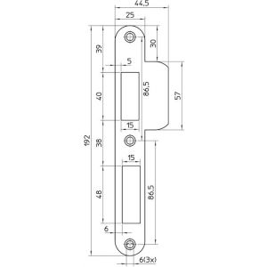 Nemef sluitplaat P 4219/17/U DR draairichting 1+3 bulk per 10 9421990176