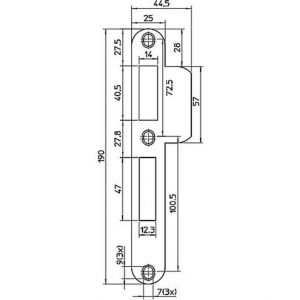 Nemef middensluitplaat P 4920/12/U DR draairichting 1+3 bulk per 10 9492090136