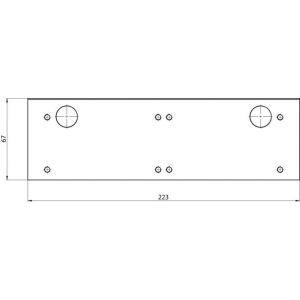 Assa Abloy montageplaat voor glasdeur DCA164-----EV1- 10037192