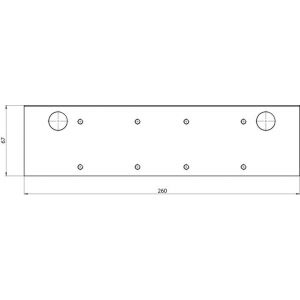 Assa Abloy montageplaat voor glasdeur DCA165-----EV1- 10037193