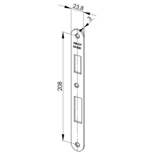 Abloy sluitplaat voor stompe deur EA325 10028046